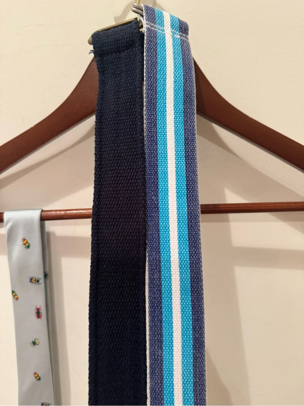 2 preppy boy’s belts. Canvas.  Approx same length.